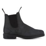 Bota Chelsea Blundstone 1308 de piel negra rústica con punta cincelada - Knighthood Store