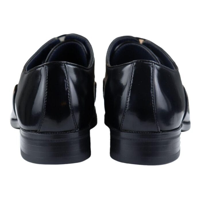 Scarpe eleganti da uomo, nere e marroni, punta tonda, in vernice, stile vintage anni '20 - Knighthood Store