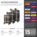 Luggage Suitcase Travel Bag Carry On Hand Cabin Check in Hard-Shell 4 Spinner Wheels Trolley Set | Vintage - Image 111