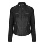 Ladies Real Leather Tan Biker Style Fashion Jacket Size UK 6-20 - Knighthood Store