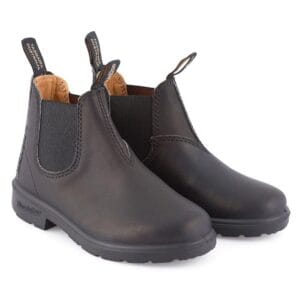 Botas Blundstone 531 de cuero negro unisex para niños, sin cordones y cómodas - Knighthood Store