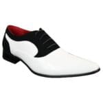 Chaussures homme en daim verni brillant, élégantes et formelles, à lacets, de créateur italien - Knighthood Store