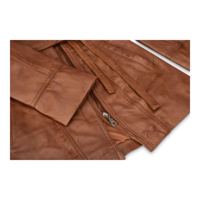 Ladies Women Real Soft Italian Black Leather Mid Length Jacket - Knighthood Store