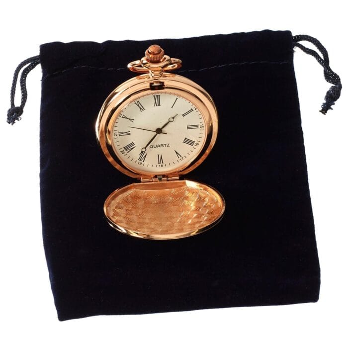Orologio da tasca Blinders classico in argento e oro rosa degli anni '20 con catena vintage retrò - Knighthood Store