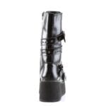Bottes gothiques EMO DEMONIA TRASHVILLE 205 unisexes Pleaser en cuir noir à plateforme - Knighthood Store