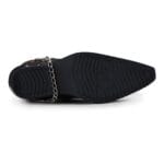 Zapatos de vaquero de cuero auténtico para hombre Wincklepickers, tacón cubano, cinturón de metal, estampado de cocodrilo occidental - Tienda Knighthood