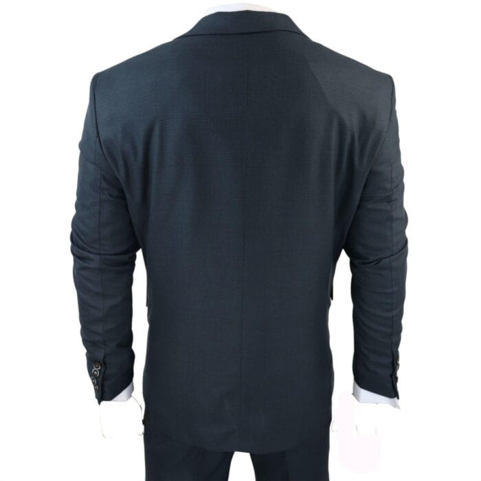3-teiliger Herrenanzug, klassischer Prince of Wales-Karo, Olivgrün, für Hochzeit, Büro, Retro – Knighthood Store