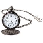 Orologio da tasca Blinders classico in argento e oro rosa degli anni '20 con catena vintage retrò - Knighthood Store