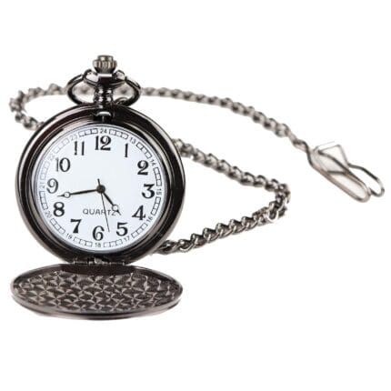 Orologio da tasca Blinders classico in argento e oro rosa degli anni '20 con catena vintage retrò - Knighthood Store
