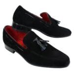 Mocassini da uomo in pelle scamosciata, scarpe da guida slip-on con nappe, eleganti e casual - Knighthood Store