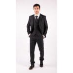 Abito da uomo 3 pezzi blu su misura elegante formale classico vintage Gatsby anni '20 - Knighthood Store