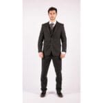 Traje de tweed de lana para hombre, 3 piezas, auténtico, años 20, corte clásico a medida - Knighthood Store