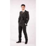 Traje de tweed de lana para hombre, 3 piezas, auténtico, años 20, corte clásico a medida - Knighthood Store