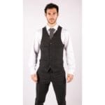 Traje de tweed de lana para hombre, 3 piezas, auténtico, años 20, corte clásico a medida - Knighthood Store