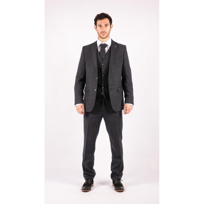Abito da uomo in tweed di lana, 3 pezzi, autentico stile anni '20, vestibilità classica su misura - Knighthood Store