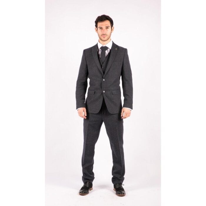 Abito da uomo in tweed di lana, 3 pezzi, autentico stile anni '20, vestibilità classica su misura - Knighthood Store