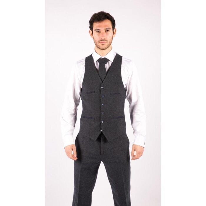 Abito da uomo in tweed di lana, 3 pezzi, autentico stile anni '20, vestibilità classica su misura - Knighthood Store