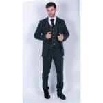Costume 3 pièces en tweed vert olive pour homme, coupe ajustée, style vintage classique des années 1920 - Knighthood Store