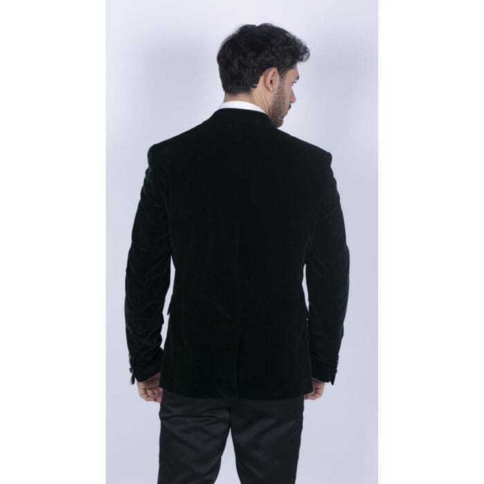 Giacca da smoking da uomo in morbido velluto verde oliva con 1 bottone, vestibilità casual elegante - Knighthood Store
