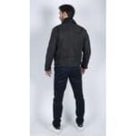 Veste de motard en cuir véritable noir et marron avec fermeture éclair croisée pour homme, doublée polaire, coupe ajustée, style chic et décontracté - Knighthood Store