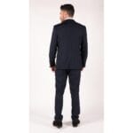 Abito da uomo a 3 pezzi con motivo a quadri blu navy, rosso, Edinson Marc Darcy, classico vintage da sposa - Knighthood Store