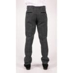 Mens Blue Herringbone Tweed Trousers Vintage Tailored Fit Grey Blue Wedding - Knighthood Store