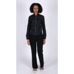Blouson aviateur en daim véritable pour femme, style universitaire décontracté, style vintage - Knighthood Store