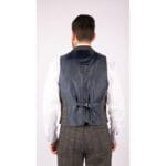 Gilet classique en tweed à chevrons pour homme, coupe slim, style vintage, marron et gris - Knighthood Store