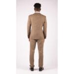 Mens 3 Piece Suit Tweed Check Vintage Retro Tailored Fit 1920s - Knighthood Store