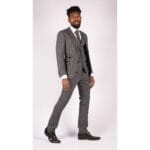 Mens 3 Piece Suit Tweed Check Vintage Retro Tailored Fit 1920s - Knighthood Store