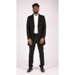 Herren Smart Casual 3/4 Wollmantel Jacke Fischgrätenmuster Tweed 3-Knopf-Mantel - Knighthood Store