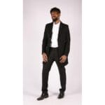 Herren Smart Casual 3/4 Wollmantel Jacke Fischgrätenmuster Tweed 3-Knopf-Mantel - Knighthood Store