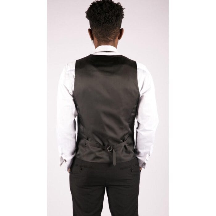 Traje de esmoquin clásico de satén negro de 3 piezas para hombre, a medida, para boda y graduación - Knighthood Store