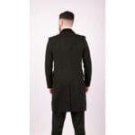 Cappotto doppiopetto lungo 3/4 da uomo in lana, stile Peaky Blinders - Knighthood Store