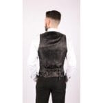 Completo da uomo 3 pezzi nero su misura classico per funerali mattutini - Knighthood Store