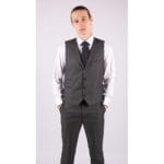 Abito da uomo 3 pezzi, antracite, vestibilità sartoriale, elegante e formale, stile classico vintage Gatsby degli anni '20 - Knighthood Store