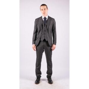 Traje de 3 piezas para hombre, color carbón, corte entallado, elegante, formal, clásico, vintage, Gatsby, años 20 - Knighthood Store