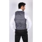 Giacca da smoking in stile Paisley da uomo, con gilet e giacca da smoking in broccato, vestibilità nera in raso - Knighthood Store