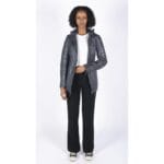 Womens Real Leather Parka Jacket 3/4 Fur Hood Zipped Brown Tan Grey Tailored Fit - Knighthood Store