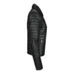 Giacca da motociclista in vera pelle da donna, nera, vestibilità slim - Knighthood Store