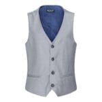 Boys 3 Piece Light Grey Suit Classic Wedding Party Vintage Christening - Knighthood Store