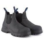 Botas Chelsea Blundstone 910 de cuero negro con punta de acero y botines de seguridad resistentes - Knighthood Store