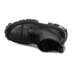 New Rock Boots WALL083C-S4 Unisex Metallic Schwarze Leder Plateau Gothic Stiefel - Knighthood Store
