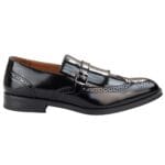 Mens Oxford Monk Shoes Smart Formal Classic Slip On Dress - Knighthood Store