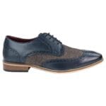 Mens Leather Gatsby Brogues Tweed Lace Shoes 1920s Peaky Blinders Classic - Knighthood Store