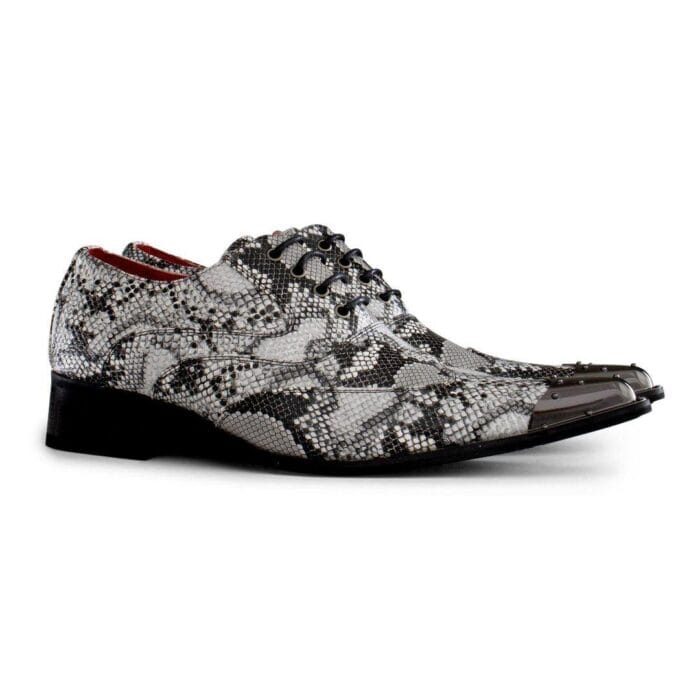 Zapatos de punta de metal para hombre, de ante, charol, con cordones, estilo vaquero, baile italiano - Knighthood Store