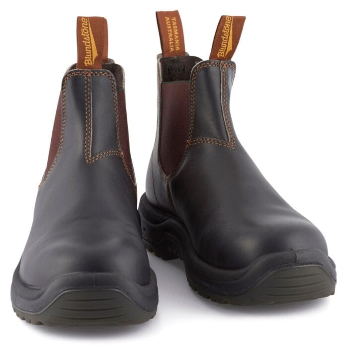 Bottines Chelsea Blundstone 192 en cuir marron à bout en acier - Knighthood Store