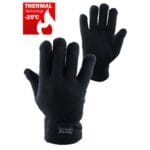 Guanti caldi foderati e termici da uomo, taglia unica, elasticizzati, classici, neri - Knighthood Store