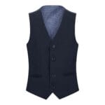 Costume 5 pièces bleu marine pour garçon, blazer, gilet, chemise, cravate, pantalon, fête de mariage - Knighthood Store