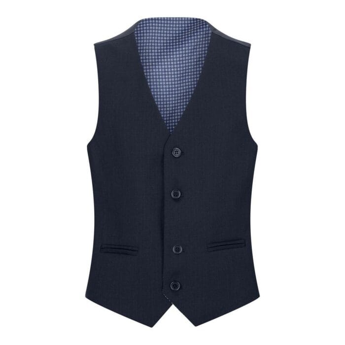 Jungen Marineblau 5-teiliger Anzug Blazer Weste Hemd Krawatte Hose Hochzeit Party - Knighthood Store